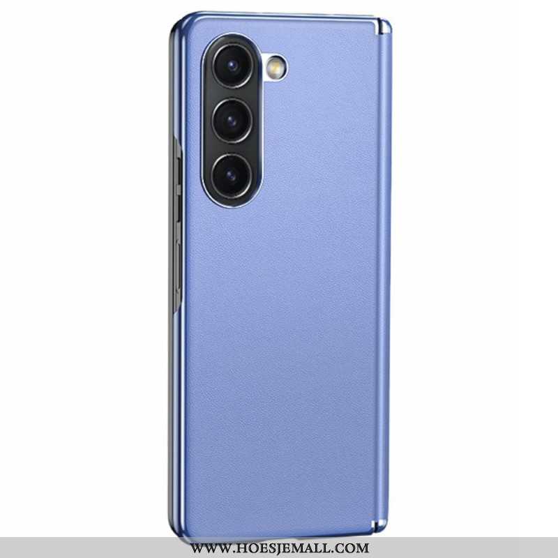 Case Hoesje Samsung Galaxy Z Fold 6 Telefoonhoesje Bescherming Voor Scharnier Met Metaaleffect