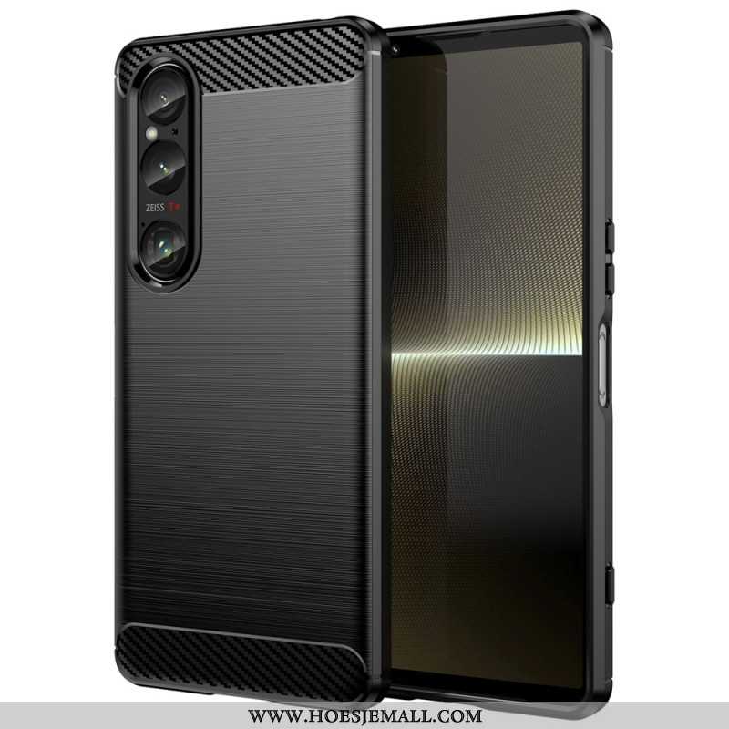 Cover Hoesje Sony Xperia 1 Vi Telefoonhoesje Geborstelde Koolstofvezel