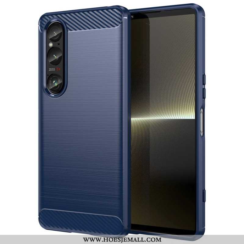 Cover Hoesje Sony Xperia 1 Vi Telefoonhoesje Geborstelde Koolstofvezel