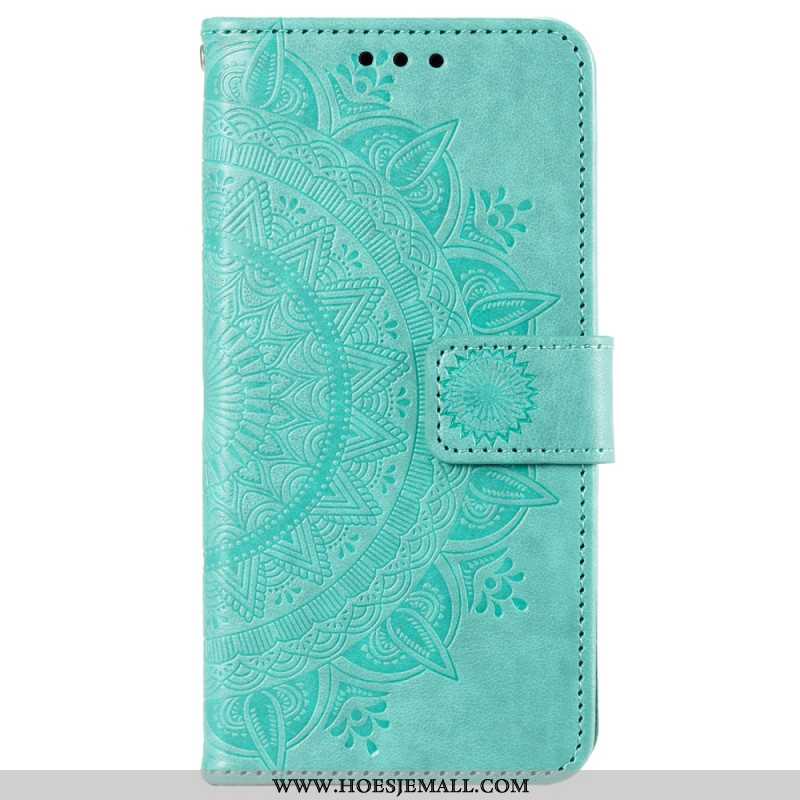 Leren Hoesje Sony Xperia 1 Vi Mandala Zon Met Riem