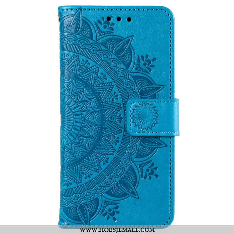 Leren Hoesje Sony Xperia 1 Vi Mandala Zon Met Riem