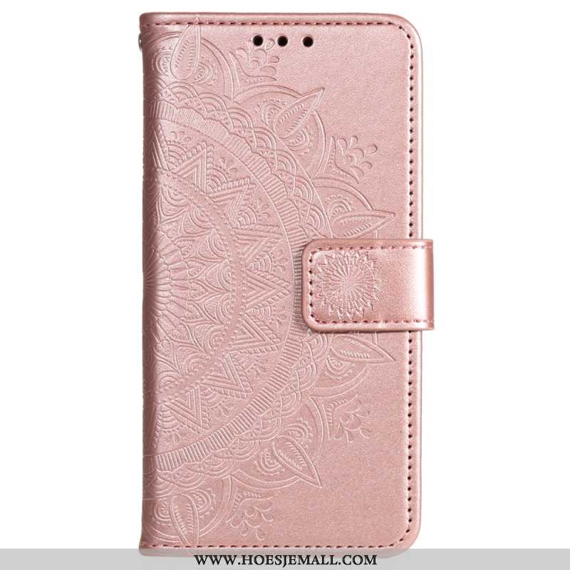 Leren Hoesje Sony Xperia 1 Vi Mandala Zon Met Riem