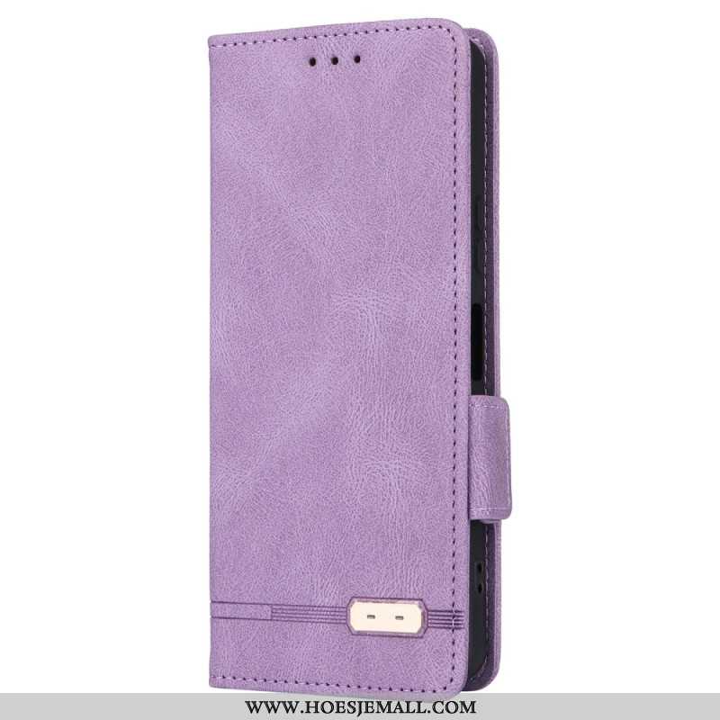 Flip Case Leren Sony Xperia 10 Vi Suède-effect In Retrostijl