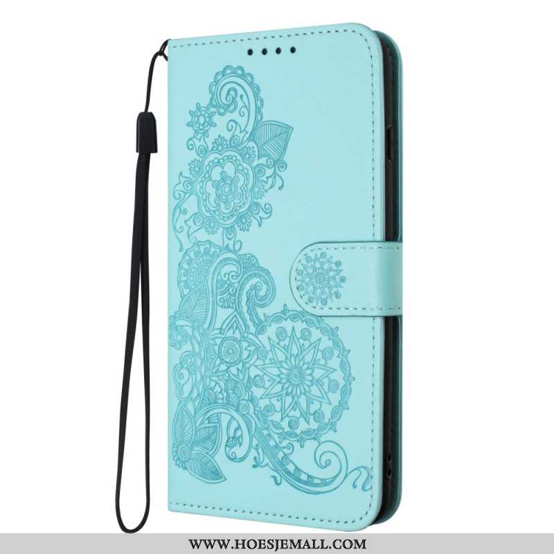 Flip Case Leren Xiaomi 14 Pro Zonnebloempatroon