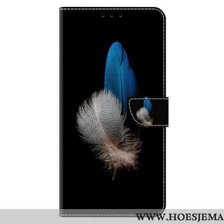 Flip Case Leren Xiaomi 14 Pro Twee Veren