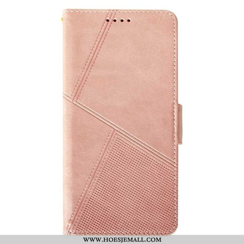 Leren Hoesje Xiaomi 14 Pro Idewei Geometrische Lijnen Bescherming Hoesje