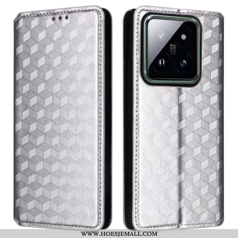 Folio-hoesje Xiaomi 14 Pro Telefoonhoesje 3d-kubussen