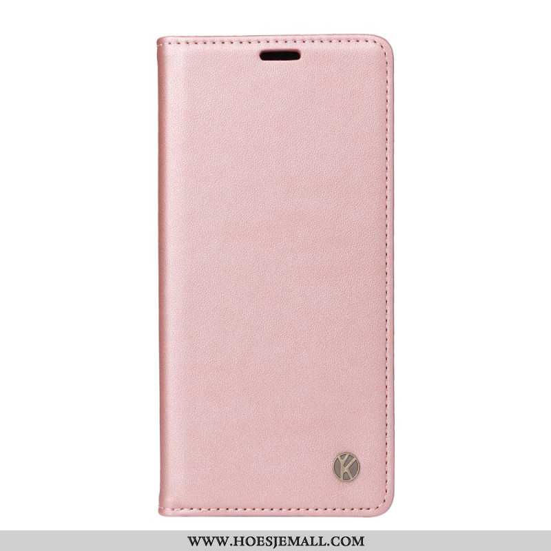 Folio-hoesje Voor Xiaomi 14 Ultra Yikatu Leereffect