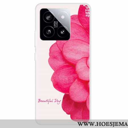 Hoesje Voor Xiaomi 14 Roze Bloem