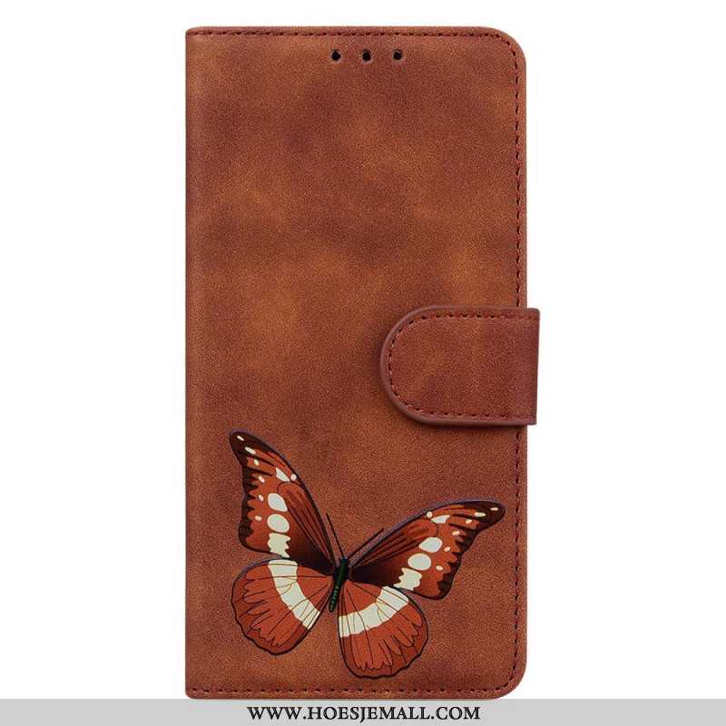 Leren Hoesje Xiaomi 14 Vlinderpatroon Bescherming Hoesje