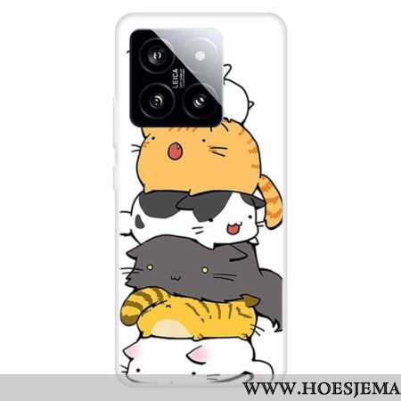 Hoesje Xiaomi 14 Gestapelde Katten