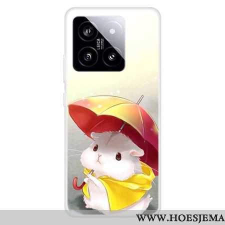 Cover Hoesje Xiaomi 14 Telefoonhoesje Paraplu Eekhoorn