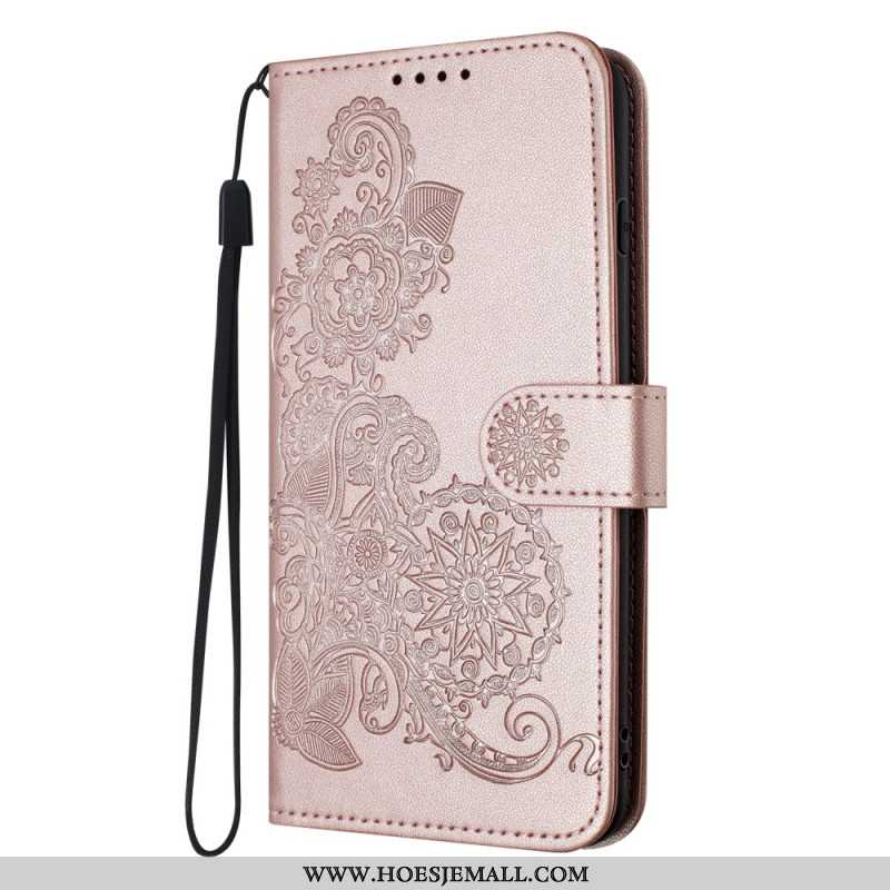 Flip Case Leren Xiaomi 14 Zonnebloempatroon