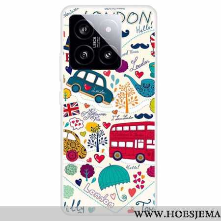 Cover Hoesje Xiaomi 14 Telefoonhoesje Rode Bus