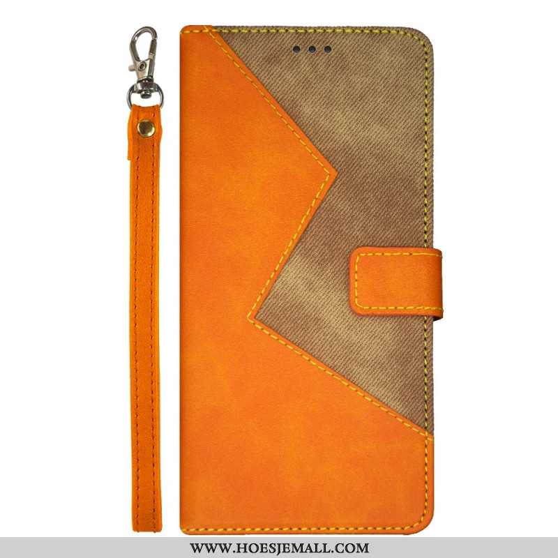 Leren Hoesje Xiaomi 14 Tweekleurige Idewei Bescherming Hoesje