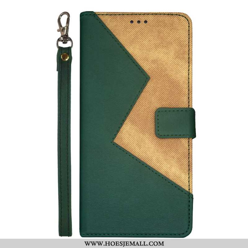 Leren Hoesje Xiaomi 14 Tweekleurige Idewei Bescherming Hoesje