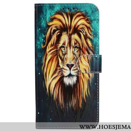 Leren Hoesje Xiaomi 14t Pro Leeuw Premium