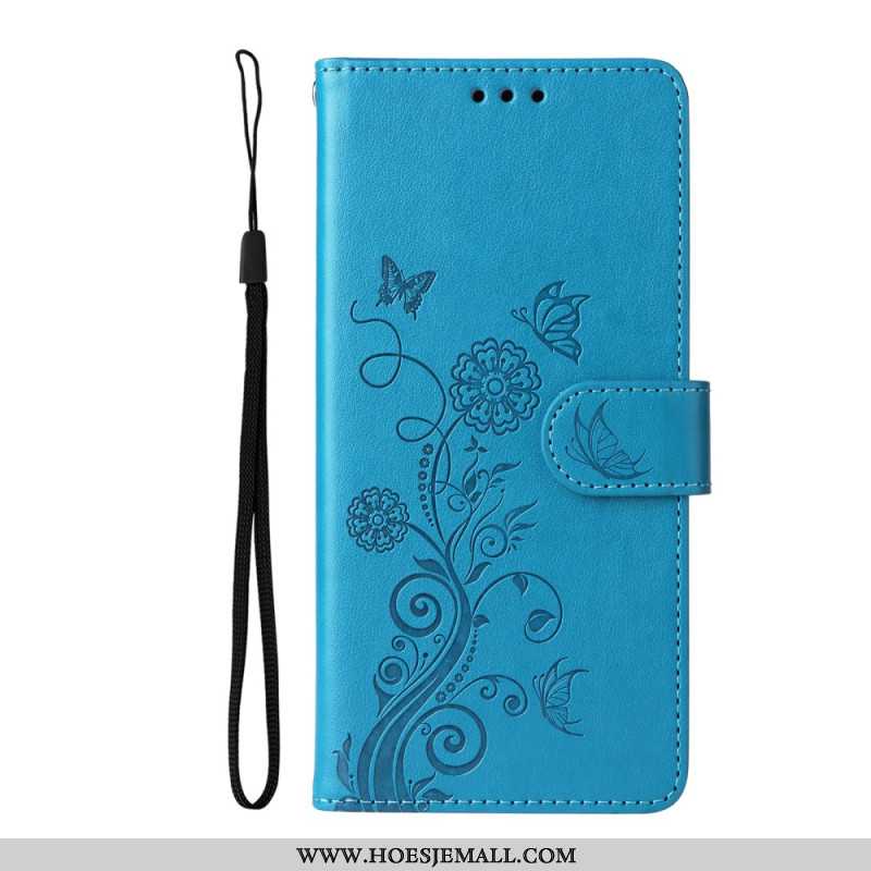 Folio-hoesje Xiaomi 14t Pro Telefoonhoesje Patroon Met Vlinders En Bloemen