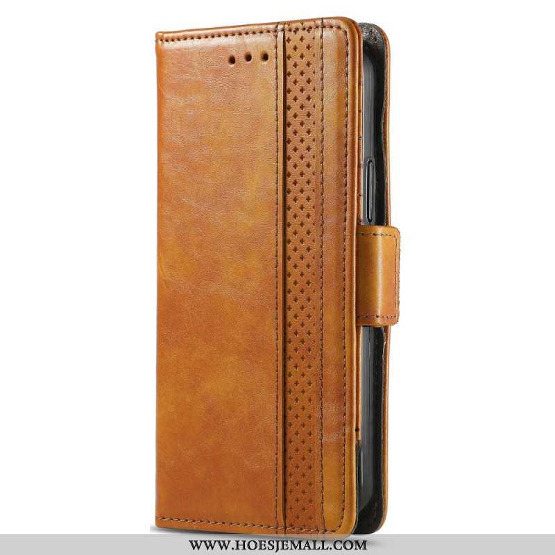 Leren Hoesje Xiaomi 14t Pro Tweekleurige Caseneo Bescherming Hoesje