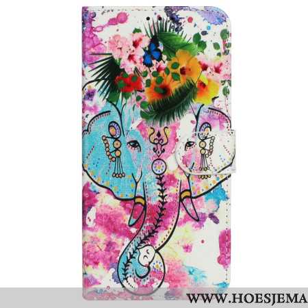 Leren Hoesje Xiaomi 14t Pro Premium Bloemenolifant