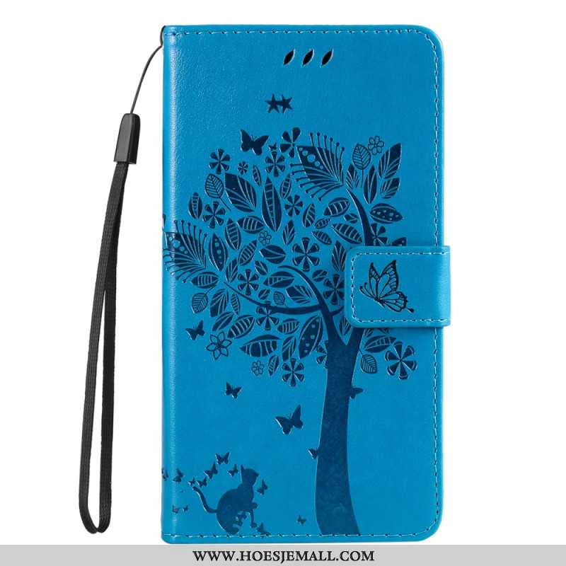 Leren Hoesje Xiaomi 14t Pro Kat- En Boompatroon