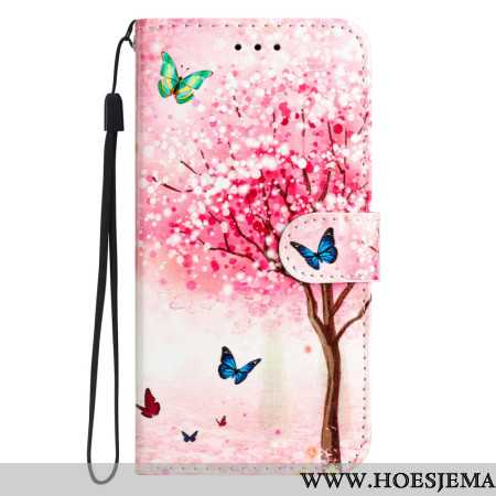 Leren Hoesje Xiaomi 14t Pro Kersenbloesem Bescherming Hoesje