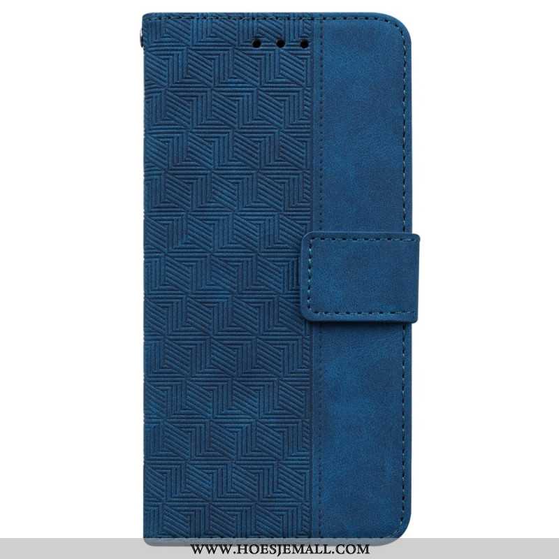 Leren Hoesje Xiaomi 14t Geweven Patroon Bescherming Hoesje