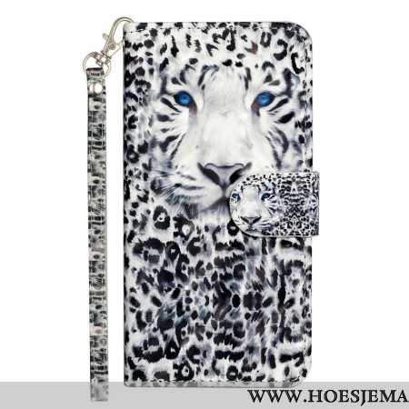 Leren Hoesje Xiaomi 14t Luipaardband Bescherming Hoesje