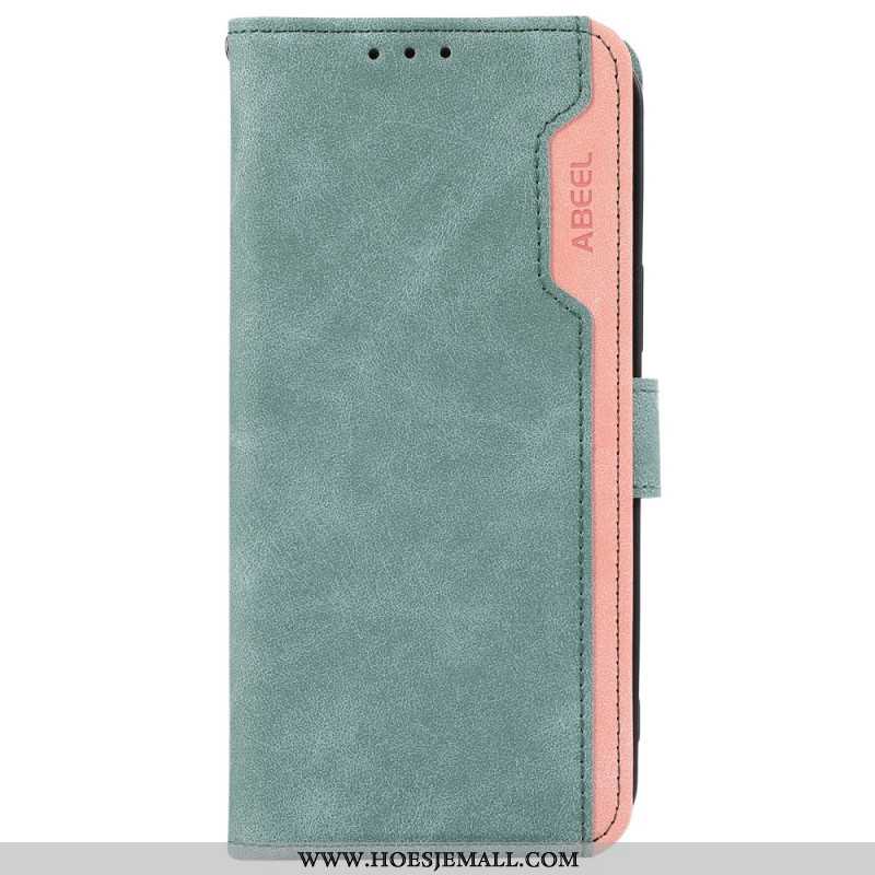 Leren Hoesje Xiaomi 14t Tweekleurige Rfid Bescherming Hoesje