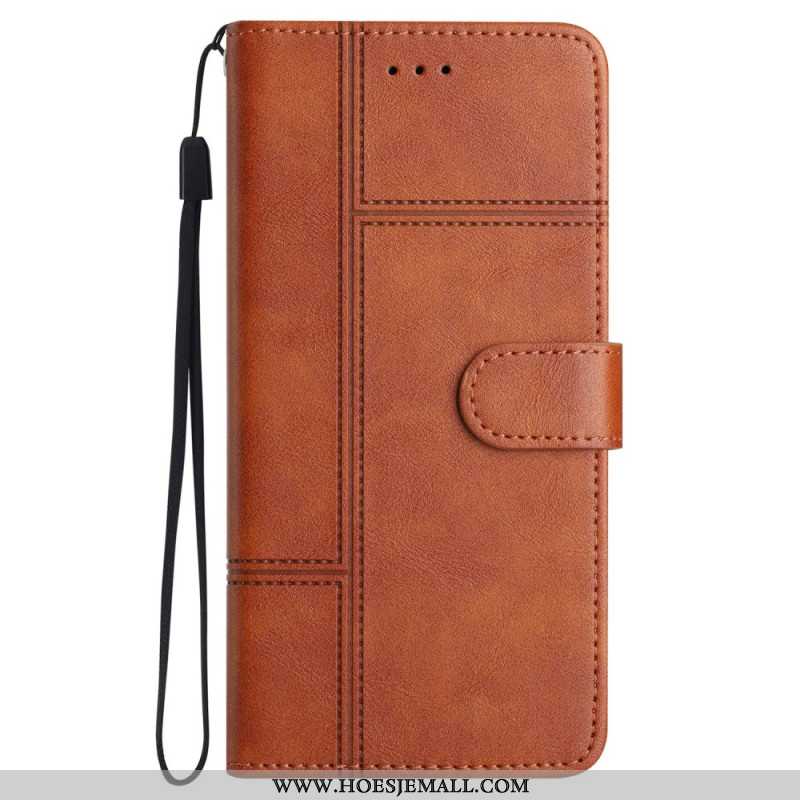 Leren Hoesje Voor Xiaomi 14t Lijnen