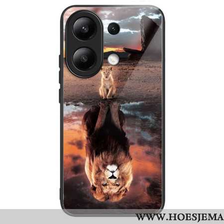 Cover Hoesje Xiaomi Redmi Note 13 4g Telefoonhoesje Lionceau Dream Gehard Glas