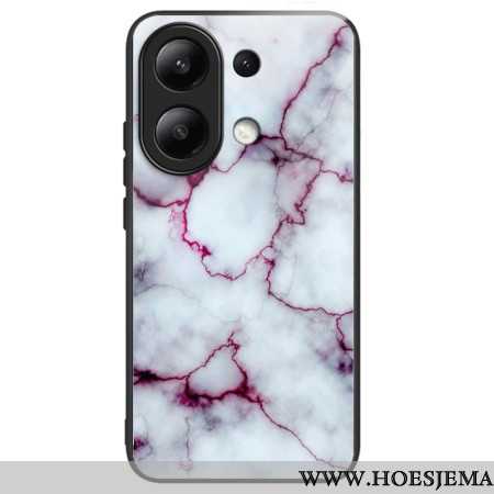 Hoesje Xiaomi Redmi Note 13 4g Paars Marmer Gehard Glas Bescherming Hoesje