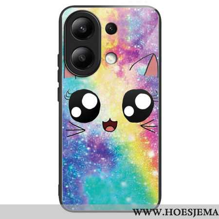 Hoesje Xiaomi Redmi Note 13 4g Regenboogkat Gehard Glas Bescherming Hoesje