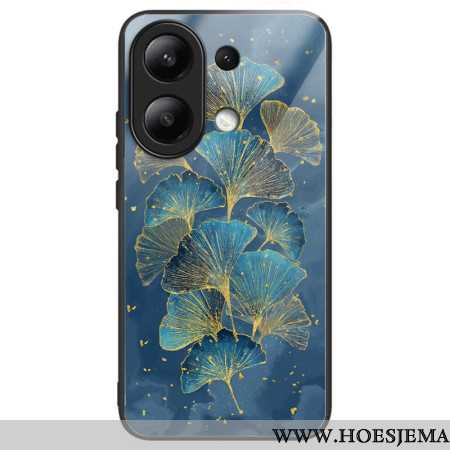 Hoesje Voor Xiaomi Redmi Note 13 4g Ginkgobladeren Van Gehard Glas