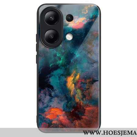 Hoesje Voor Xiaomi Redmi Note 13 4g Gehard Glas Kleurrijke Wolken