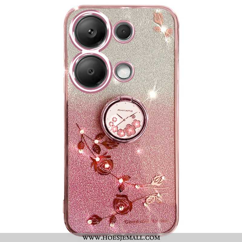 Hoesje Xiaomi Redmi Note 13 4g Ringsteun Kadem Met Glitter En Strass