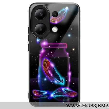 Hoesje Xiaomi Redmi Note 13 4g Fluorescerende Veer Van Gehard Glas Bescherming Hoesje