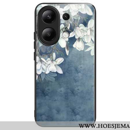 Case Hoesje Xiaomi Redmi Note 13 4g Telefoonhoesje Magnolia's Gehard Glas