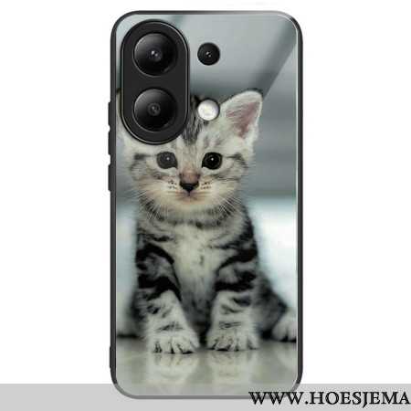 Hoesje Voor Xiaomi Redmi Note 13 4g Katje Van Gehard Glas