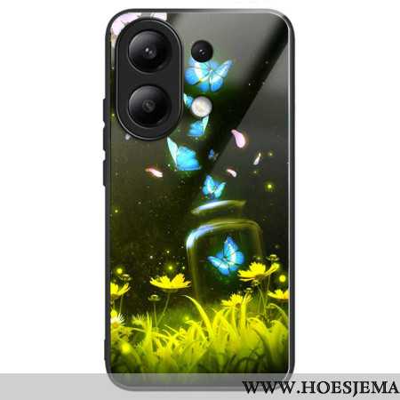 Hoesje Xiaomi Redmi Note 13 4g Vlinderfles Van Gehard Glas Bescherming Hoesje