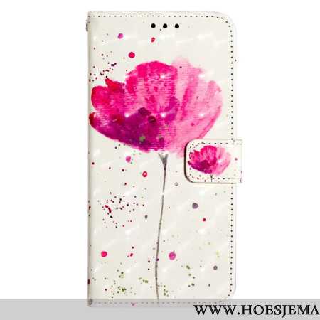 Leren Hoesje Voor Xiaomi Redmi Note 13 4g Papaver