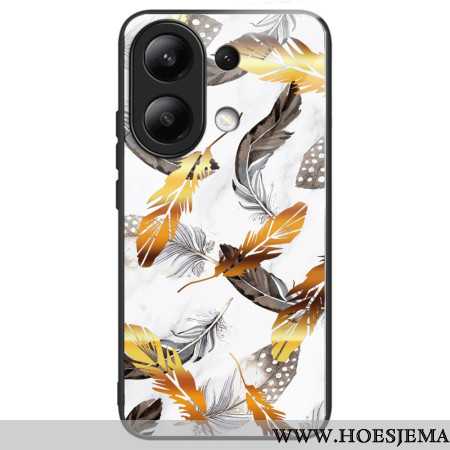 Hoesje Xiaomi Redmi Note 13 4g Gehard Glas Gouden Bladeren