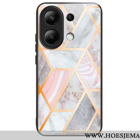 Case Hoesje Xiaomi Redmi Note 13 4g Telefoonhoesje Roze Marmer Gehard Glas