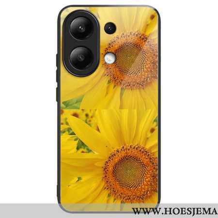 Hoesje Xiaomi Redmi Note 13 4g Zonnebloem Gehard Glas