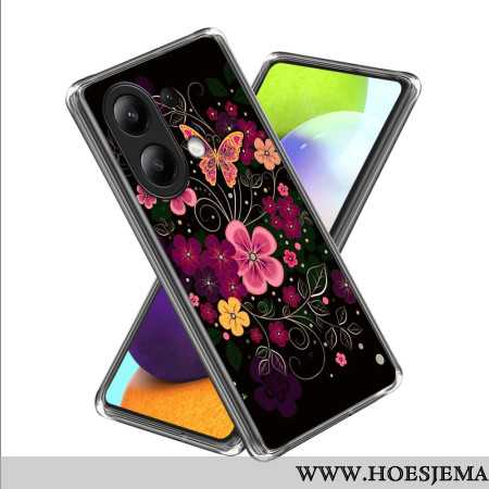 Hoesje Voor Xiaomi Redmi Note 13 4g Bloemen En Vlinders