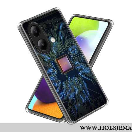 Cover Hoesje Xiaomi Redmi Note 13 4g Telefoonhoesje Cpu-patroon