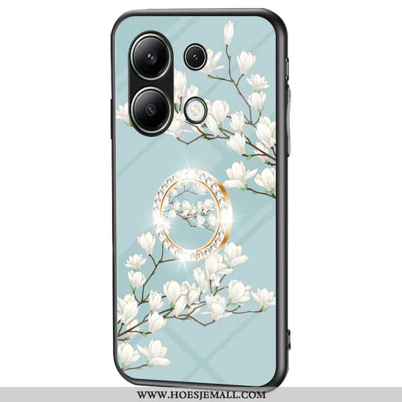 Cover Hoesje Xiaomi Redmi Note 13 4g Telefoonhoesje Ringhouder Met Bloemen