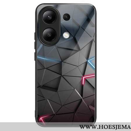 Hoesje Xiaomi Redmi Note 13 4g Zwarte Driehoeken Van Gehard Glas Bescherming Hoesje