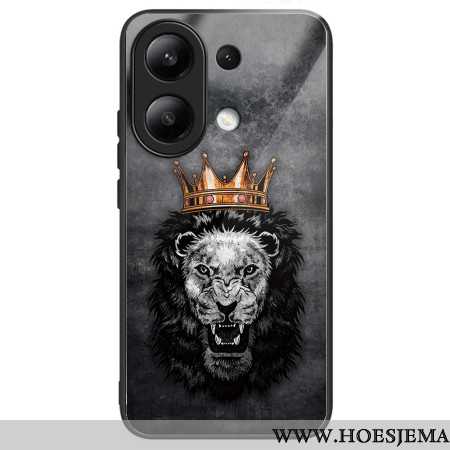 Hoesje Xiaomi Redmi Note 13 4g Gekroonde Leeuw Van Gehard Glas Bescherming Hoesje