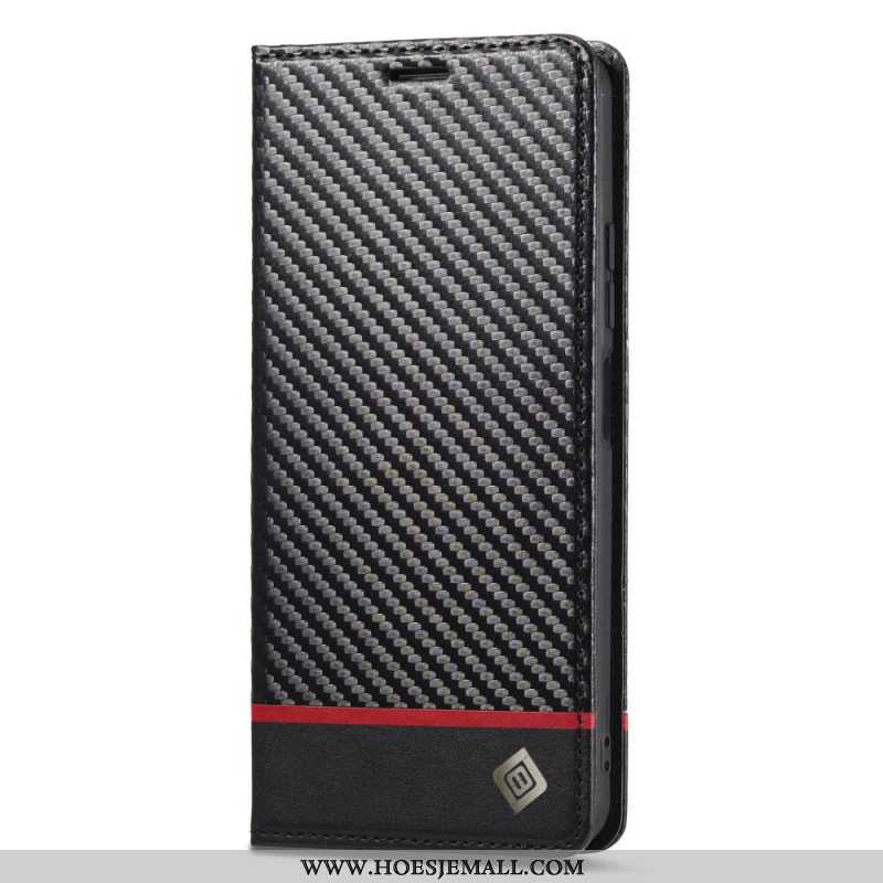 Folio-hoesje Xiaomi Redmi Note 13 4g Telefoonhoesje Koolstofvezel Lc.imeeke